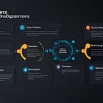 Professional data governance center with information management systems, compliance monitoring, and privacy protection frameworks