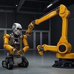 Advanced robotics simulation laboratory with virtual testing environments, digital prototyping systems, and robotic development platforms