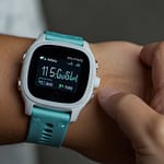 Advanced medical wearables laboratory with health monitoring devices, biometric tracking systems, and clinical analytics displays